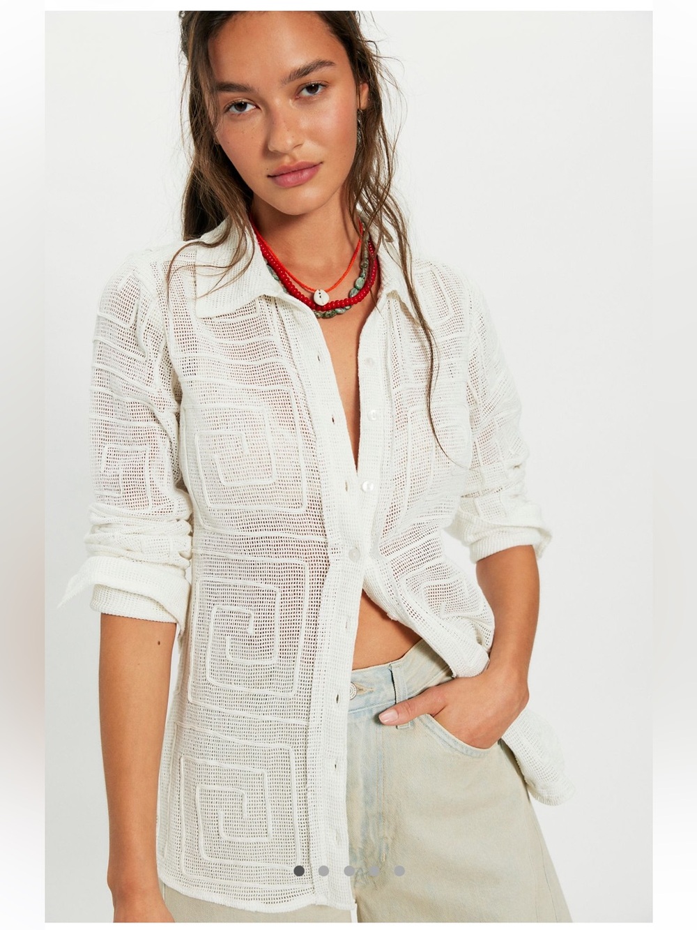 We The Free Geo Soutache Shirt NWT